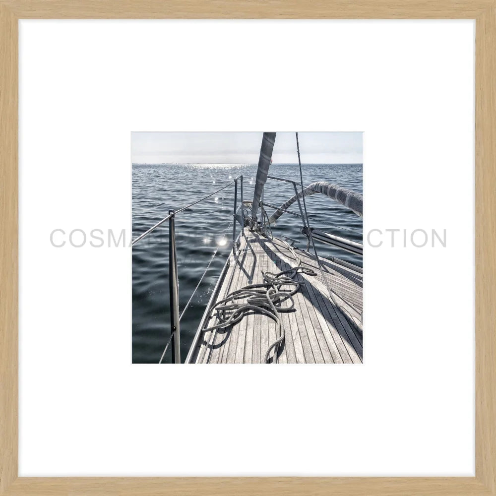Farbposter Segelboot 43x43