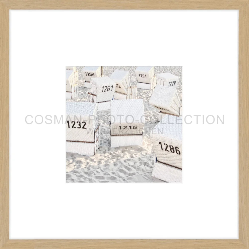 Poster ’Strandkörbe’ Sylt SY66O - 43x43cm Objektrahmen