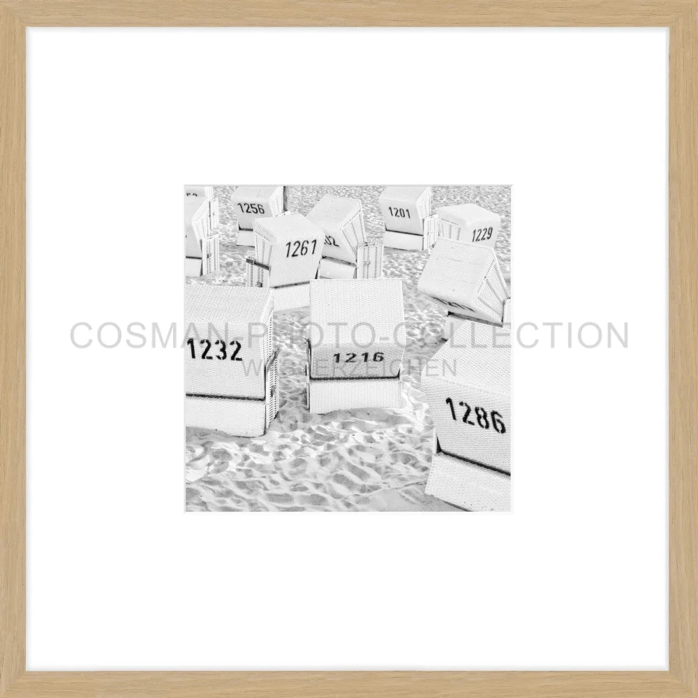Poster ’Strandkörbe’ Sylt SY66O - 43x43cm Objektrahmen