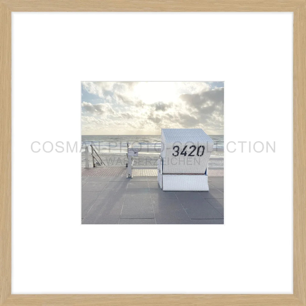 Poster ’Strandkorb Westerland’ Sylt SY79 - 43x43cm