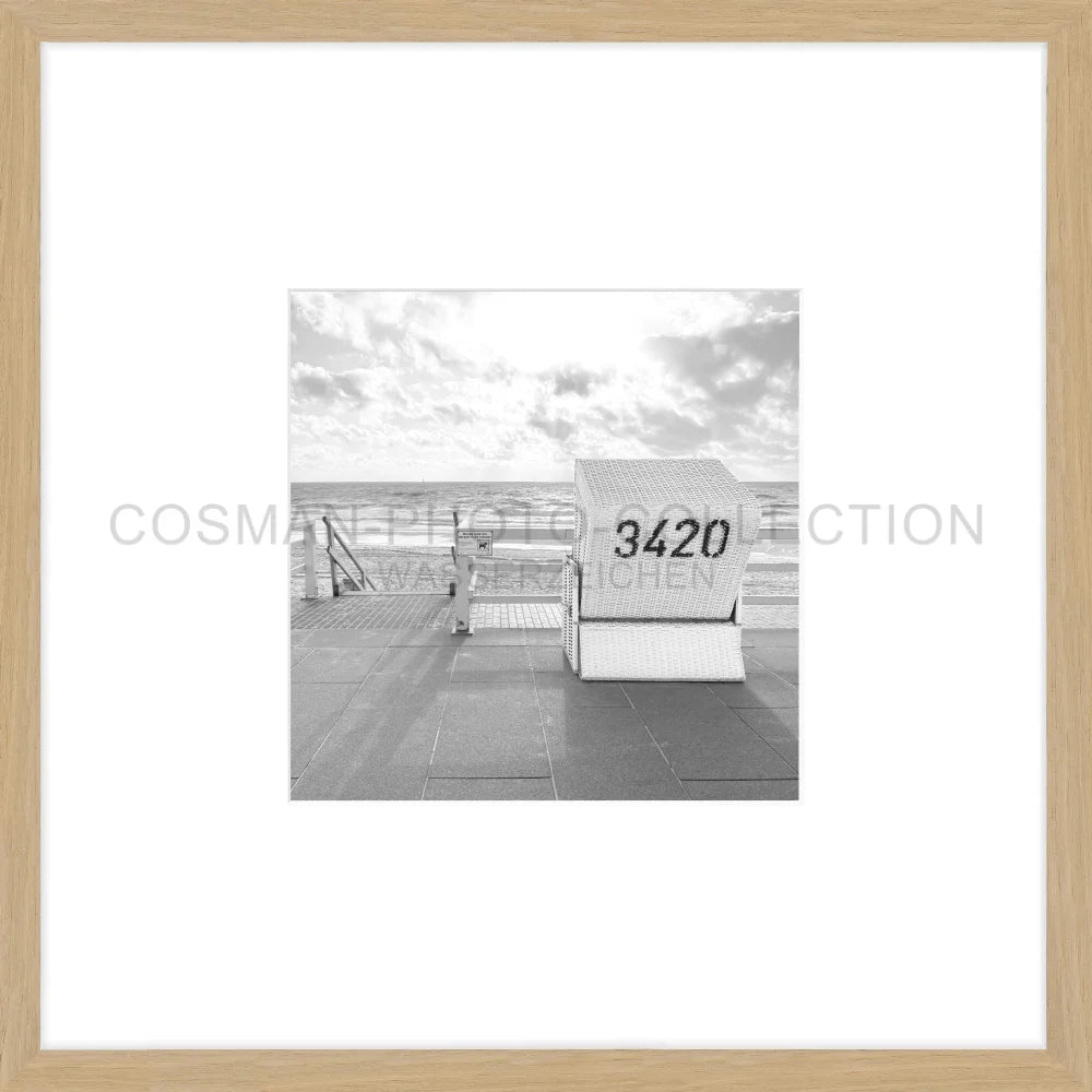 Poster ’Strandkorb Westerland’ Sylt SY79 - 43x43cm