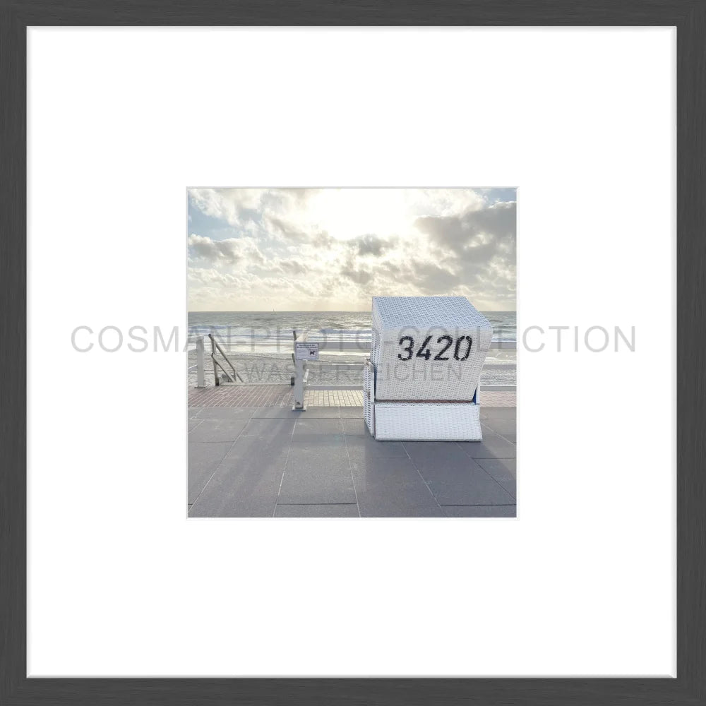 Poster ’Strandkorb Westerland’ Sylt SY79 - 43x43cm