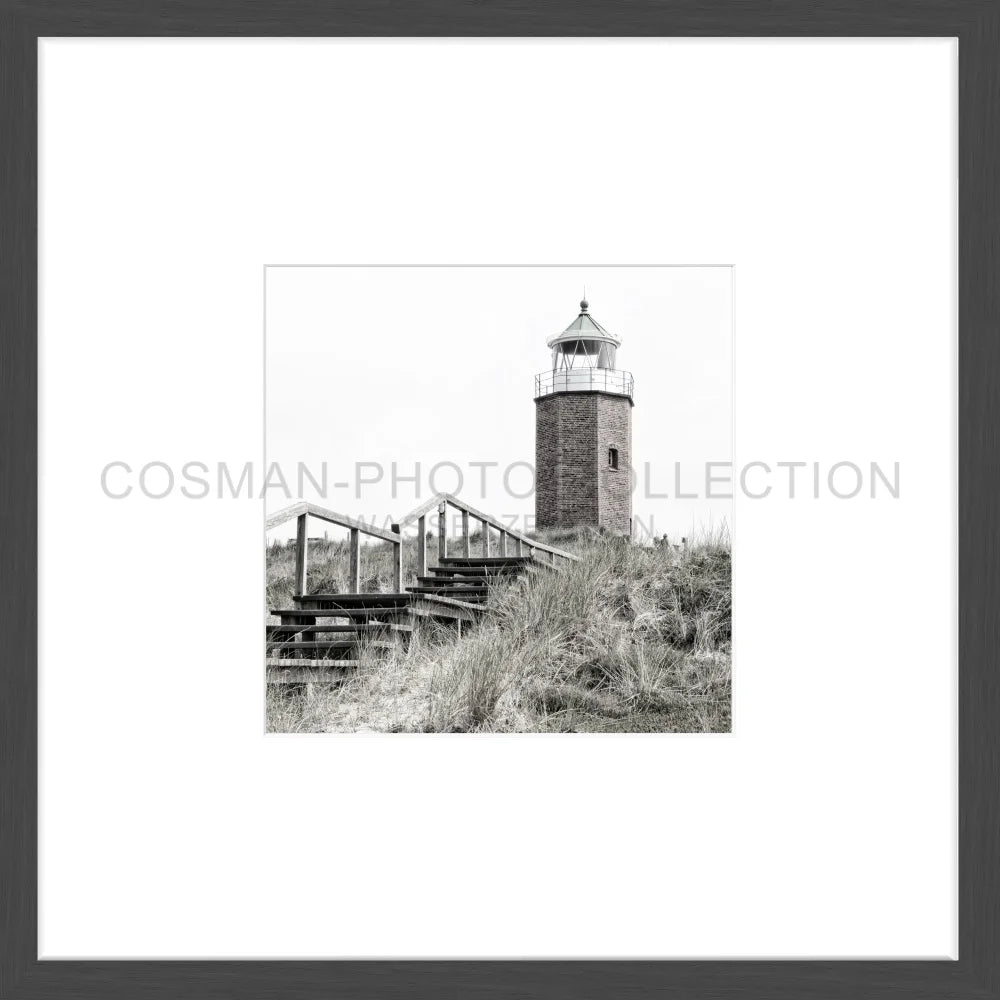 Poster Sylt Leuchtturm Kampen SY52 - 43x43cm Objektrahmen