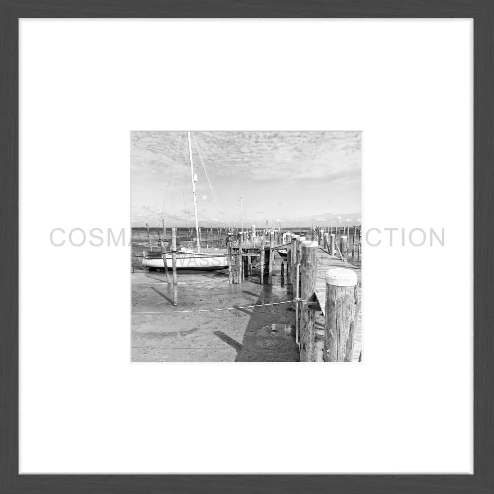 Poster Sylt Rantum Hafen SY53BO - 43x43cm Objektrahmen