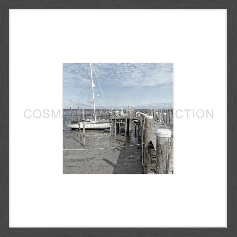 Poster Sylt Rantum Hafen SY53BO - 43x43cm Objektrahmen