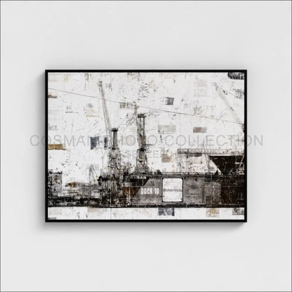 Wandbild Motiv GM09 ’Hamburg Dock 10’ - Druck auf Leinwand mit Schattenfuge