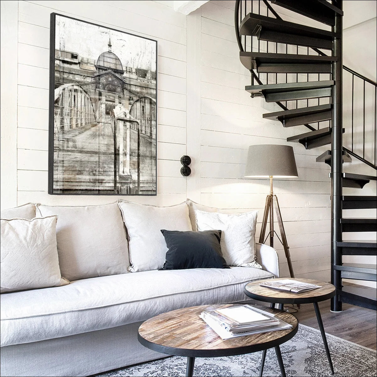 Wandbild GM04A Hamburg Fischmarkt - Druck auf Leinwand