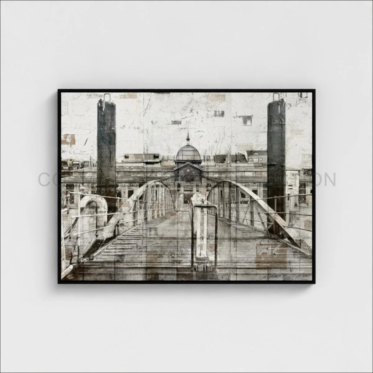 Wandbild Motiv GM04 Hamburg Fischmarkt - Druck auf Leinwand